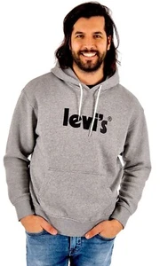 Levi's Hoodie Men’s Pullover Sweatshirt Jumper Simple Clean Gray Size XL New - Picture 1 of 10
