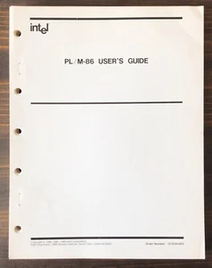 Intel - PL/M-86 Manuale dell'utente (ISIS-II) - Foto 1 di 7