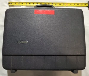 Vintage Sears Forecast Luggage 18” Suitcase Grey Hard Shell No Key - Picture 1 of 14
