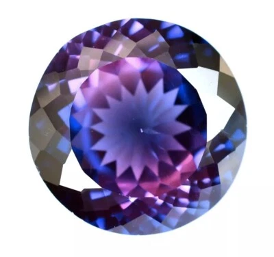 FLAWLESS Natural Purple-Blue Tanzanite 21.40 CT Round Certified Loose Gemstone - Image 1 of 4