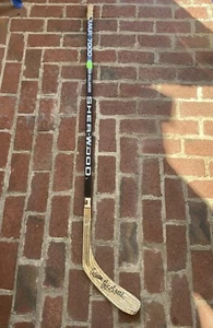 Laurie Boschman Maple Leafs Oilers Jets Devils Game Used Hockey Stick Signed - Picture 1 of 14