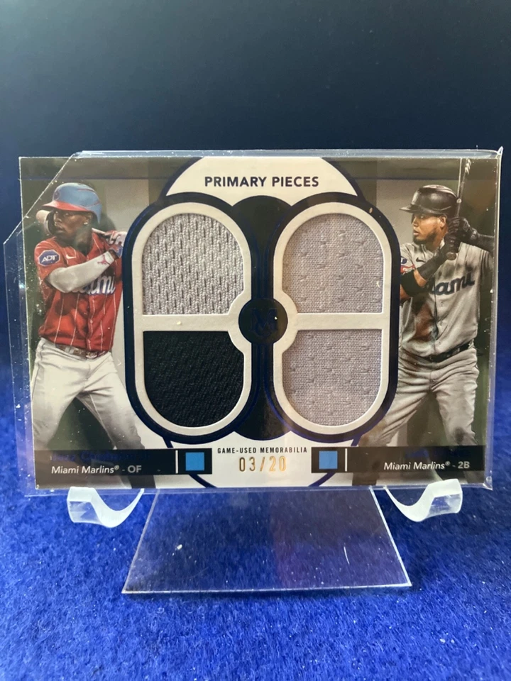 2024 Topps Dual Player Primary Pieces Dual Relic Card Chisolm/Arraez 3/20 - Image 1 of 2