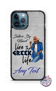 Sister By Heart Black Woman Custom Phone Case For iPhone 14 Samsung A12 Google - Picture 1 of 4