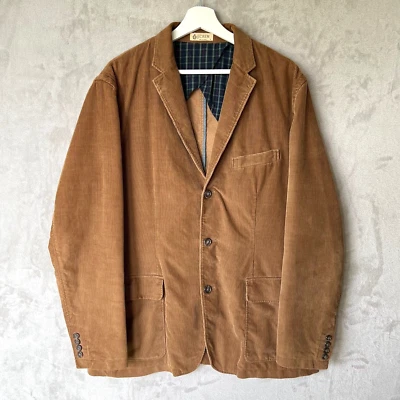 Abrigo deportivo J Crew para hombre grande marrón pana Rivington 3 botones Academia Professor Foto 1 de 4