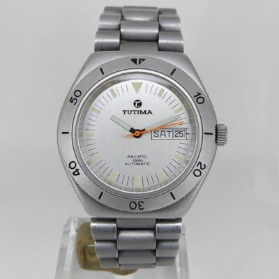 Reloj Tutima 670 Pacific Día Fecha Automático Caja Acero Inoxidable W39mm Hombre Foto 1 de 4