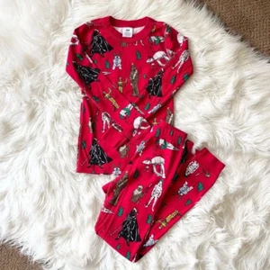 Hanna Andersson Kids Star Wars Organic Cotton Pajama Set Festive Red 8 - Picture 1 of 5