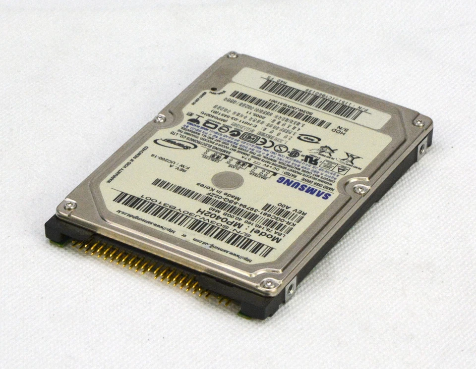 40 GB 2.5" 6.35cm HDD Notebook Hard Disc 44-Pin Samsung MP0402H IDE PATA O85 - Image 1 of 1