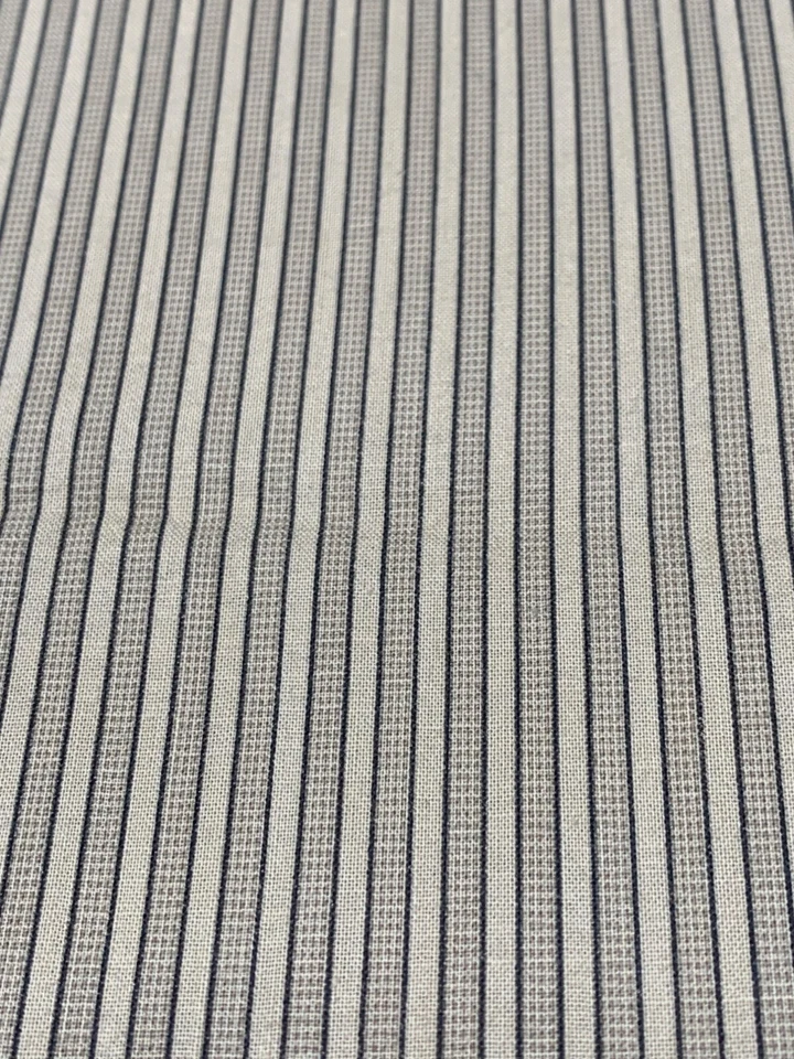 Striped Fabric Material 16x40 Beige & Black Cotton Sewing Crafting Projects - Image 1 of 4
