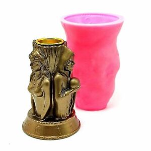 Silicone mold witch goddess form candle holder diy concrete resin plaster shape