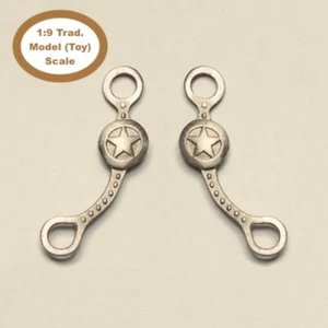 HORSING AROUND Traditional 1:9 Scale WESTERN LONG SHANK TEXAS STAR BIT - Silver - Bild 1 von 1