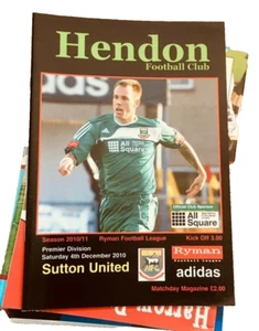 HENDON V SUTTON UNITED - RYMAN LEAGUE - 4/12/2010 - Picture 1 of 1