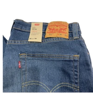 Levi's Men's 511 Slim Fit Medium Wash Midrise Stretch Denim Jeans 36X30 NEW - Picture 1 of 14