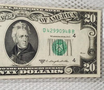 1950 C $20 Federal Reserve Note Cleveland, Nice Crisp Uncirculated Note - Image 1 of 4