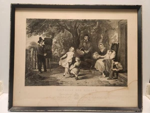 Incisione malattia e salute 1846 antica Webster Find incorniciata molto rara - Foto 1 di 11