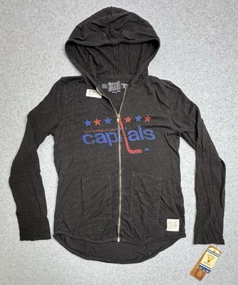 NWT Washington Capitals Retro Brand NHL Women’s Size XS Full Zip Hoodie Shirt - Image 1 of 4