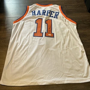 New York Knicks Derek Harper Signed Basketball Jersey (JSA COA) Mavericks Magic - Picture 1 of 5