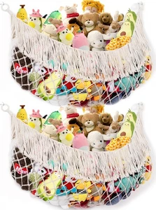 Extra Large Stuffed Animal Hammock - Cream 2PACK, Stuffed Animal Storage, Stu... - Bild 1 von 7
