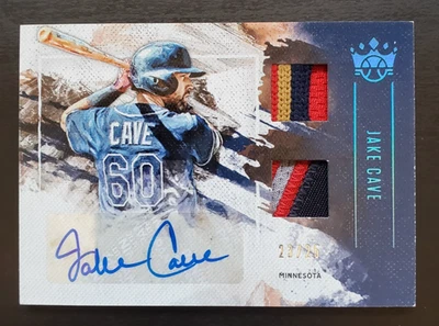 2019 Diamond Kings Jake Cave Dual Material Signatures Patch Auto 23/25 Twins - Image 1 of 3