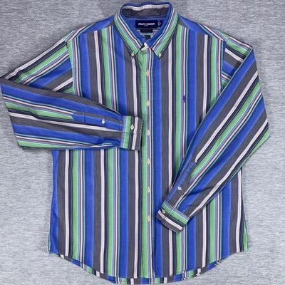 Camisa de golf Ralph Lauren para hombre L multicolor a rayas manga larga hecha en Hong Kong Foto 1 de 4