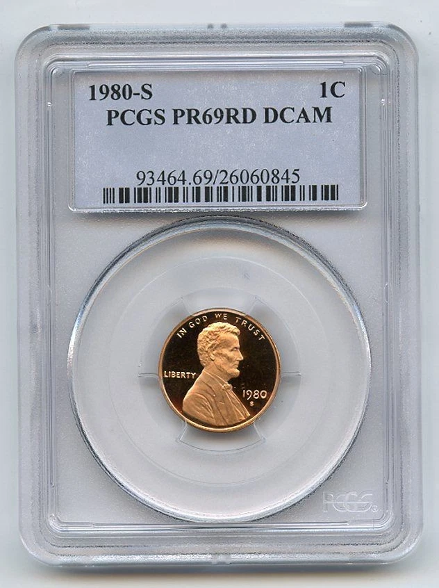 1980 S 1C Lincoln Cent Proof PCGS PR69DCAM - Image 1 of 1