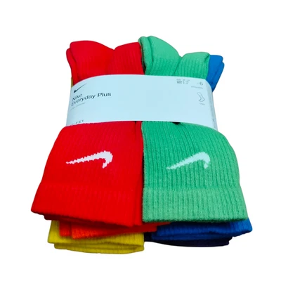 Nike Everyday Plus Socks Mens Medium Crew Dri-FIT Cushioned 6 Pack SX6897-903 - Image 1 of 4