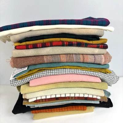 Wool For Crafts 5.5 Pounds Vintage Lot for Rug Hooking Sewing Nice Colors! - Image 1 of 4