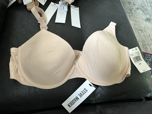 Steve Madden Damen T-Shirt-BH Demi Logo-Strap, Praline, 34D - Bild 1 von 2