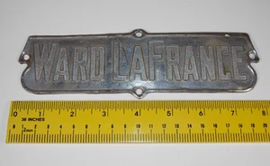 Rare 1935-1950's Ward LaFrance Radiator Emblem Automotive Fire Truck Hood Badge - Bild 1 von 3