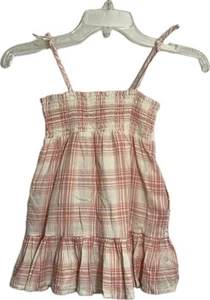 Polo Ralph Lauren Girl Plaid Dress Pink White Smocked Size 2/2T - Picture 1 of 7