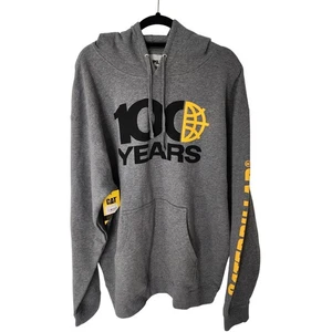 NWT Caterpillar Men's 100 Year Banner Hooded Sweatshirt - Picture 1 of 5