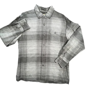 Camisa Tommy Bahama Orinoco Ombré Para Hombres L Manga Larga Seda Mezcla Algodón T316991 - Imagen 1 de 7