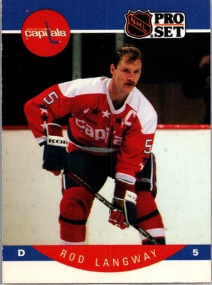 1990-91 Pro Set Rod Langway Washington Capitals #314 - Image 1 of 2
