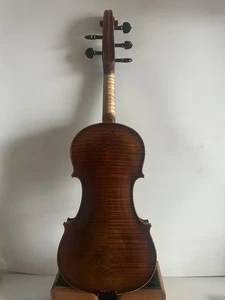 5 Strings 4/4 violin Maggini model Flamed maple back spruce top hand made K0155 - Picture 1 of 7