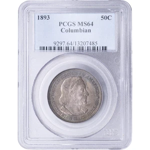 1893 50c Columbian Silver Half Dollar ~ PCGS MS64 - Bild 1 von 2