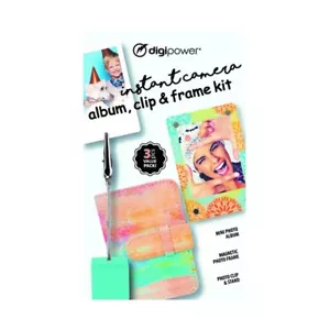 Digipower Mini Instant Camera Album, Clip and Frame Kit (3pcs Value Pack), Pink - Picture 1 of 2