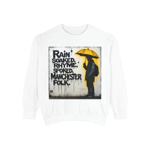 Rain Soaked Graphic Sweatshirt, Cozy Unisex Sweatshirt, Gift for Artists, Casual - Picture 1 of 72