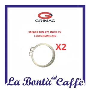 RICAMBIO ORIGINALE ANELLO DI BLOCCAGGIO  2PZ SEEGER DIN 471 INOX 25 GRIMAC - Picture 1 of 1