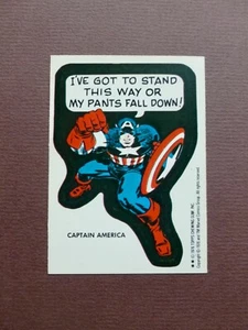 1976 Topps - Marvel Comic Book Super Heroes Sticker UK Version - CAPTAIN AMERICA - Picture 1 of 5
