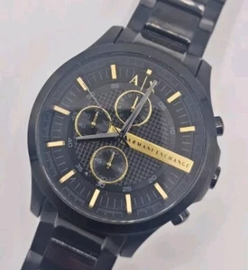Armani Exchange AX2164 Men's Hampton Chronograph Black Bracelet Watch  - Picture 1 of 7