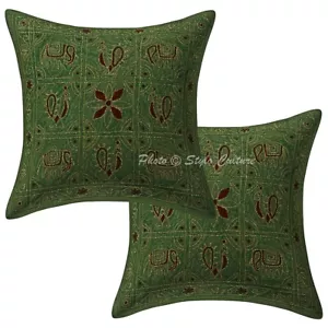 Embroidered Cushion Cover Ethnic Throw Pillow Case Hippie Gypsy Home Decor - Picture 1 of 5