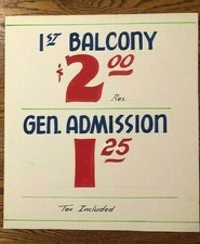 VINTAGE ORIGINAL CHICAGO STADIUM TICKET SIGN 1st BALCONY BLACKHAWKS BULLS 