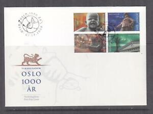 NORWAY, 2000 Millenary of Oslo set of 4 unaddressed Illustrated fdc.
