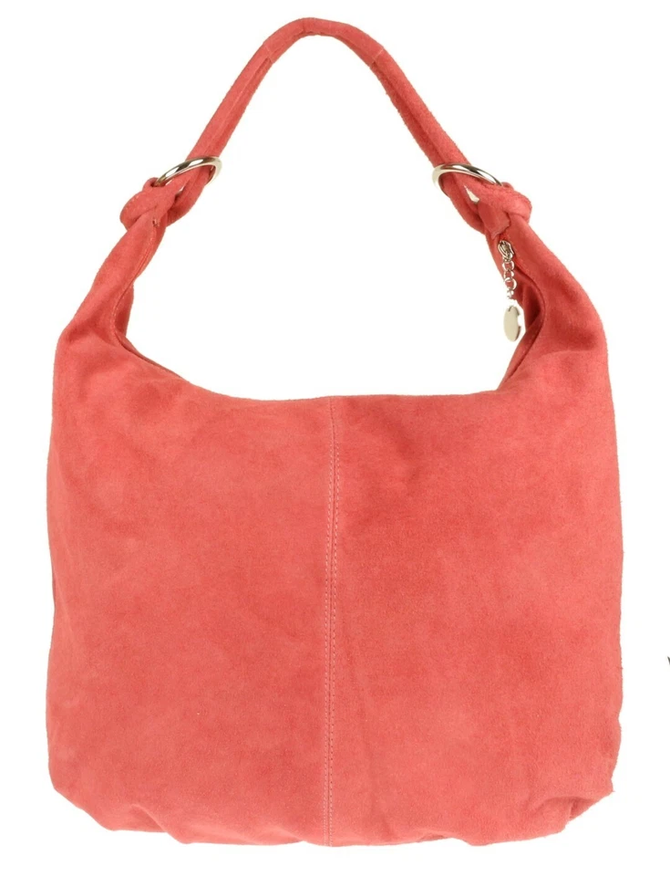 Italian Genuine Suede Real Leather Vera Pelle Shoulder Bag Hobo Slouch Designer