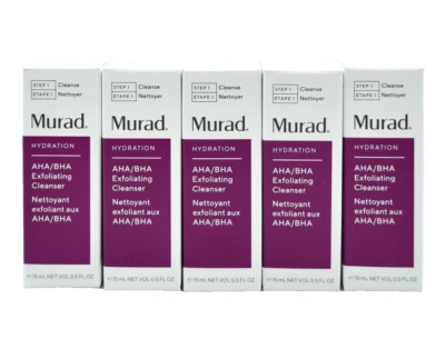 Murad Hydration AHA/BHA Exfoliating Cleanser Travel Size 0.5 fl oz/15ml [5-Pack] - Image 1 of 4