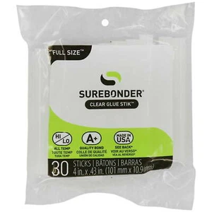 Surebonder All Purpose Clear 4-inch Full Size Hot Glue Sticks - 30 Pack - Picture 1 of 6