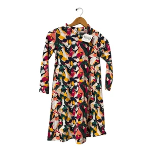 Duffield Lane Girls Sz 14 Janie Party Dress Colorful Abstract Print Long Sleeve - Picture 1 of 13