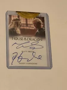 House of the Dragon Matt Smith & Paddy Considine Dual Incentive Autograph Card - Picture 1 of 1