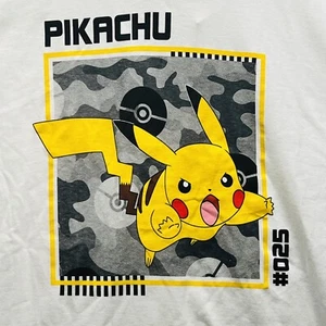 Pokemon Mens Pikachu T-Shirt Large Graphic Anime Gamer Tee Game Freak New - Picture 1 of 6