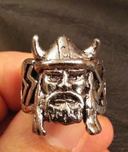 PEWTER VIKING RING- SIZE 10- BIKER- HEAVY METAL- HEATHEN- ODINISM - Picture 1 of 8
