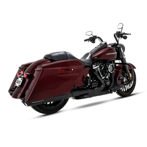 Vance & Hines Twin Slash Round Black Slip-On Mufflers For 17-24 Harley-Davidson - Picture 1 of 4